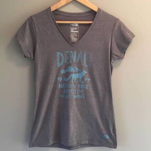 The North Face Women's Grey Slim Fit Denali Tee M